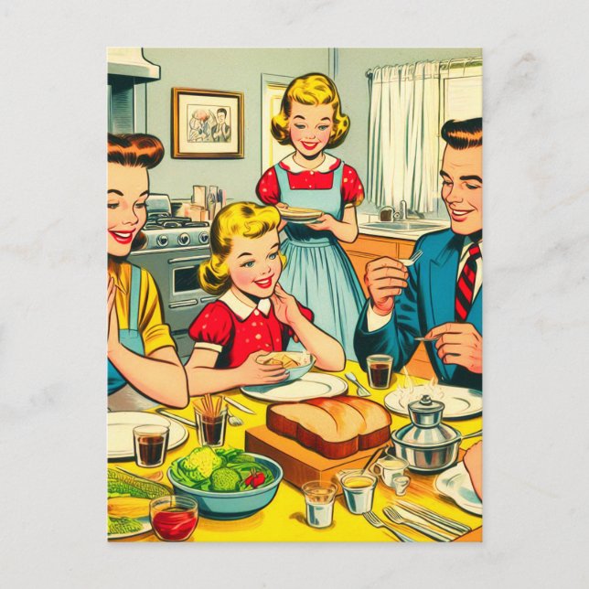 Carte Postale Retro Happy Family Comics (Devant)