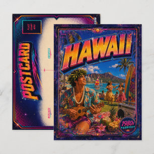 Carte postale rétro Hawaii années 80