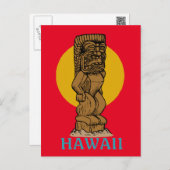 Carte Postale Retro Hawaiian Tiki (Devant / Derrière)