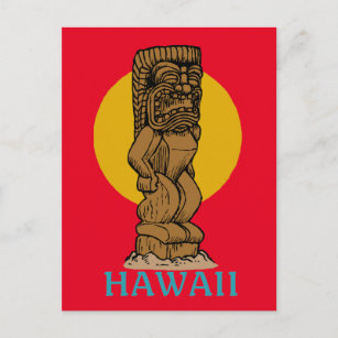 Carte Postale Retro Hawaiian Tiki