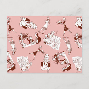 Carte Postale Rétro Housewife