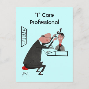 Carte postale Retro "I Care Professional optométri
