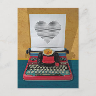 Carte Postale Rétro I.T. les années 50 Vintage Toy Typewriter