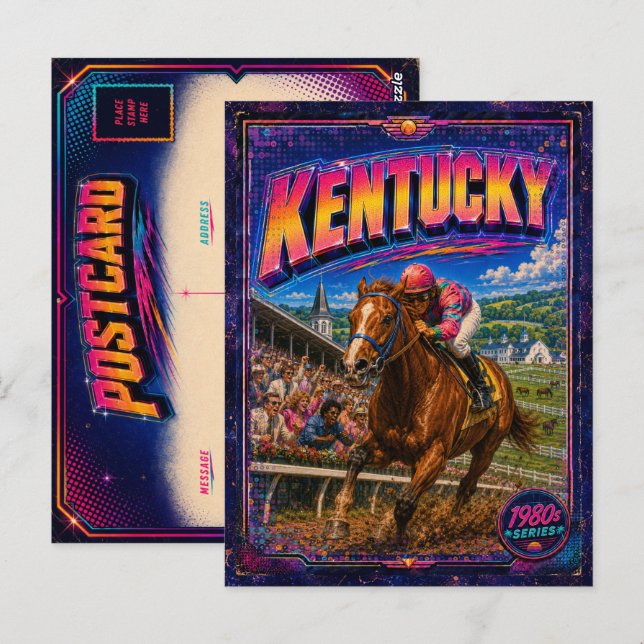Carte postale rétro Kentucky des années 80 (Devant / Derrière)