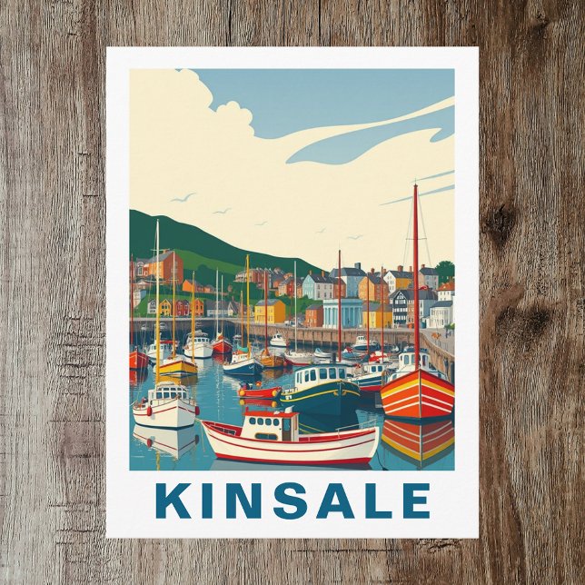 Carte Postale Retro Kinsale Cork Ireland Travel Postcard (Retro Kinsale Cork Ireland Travel Postcard
)