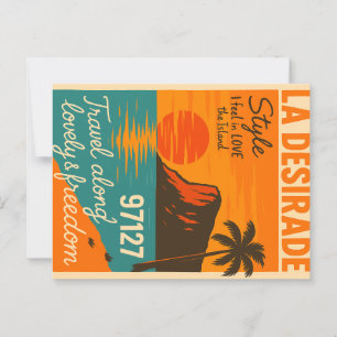 Carte postale rétro La Désirade 97127 Antilles