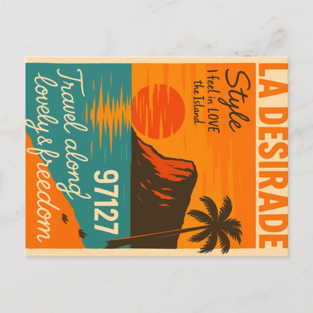 Carte postale rétro La Désirade 97127 Antilles (Devant)