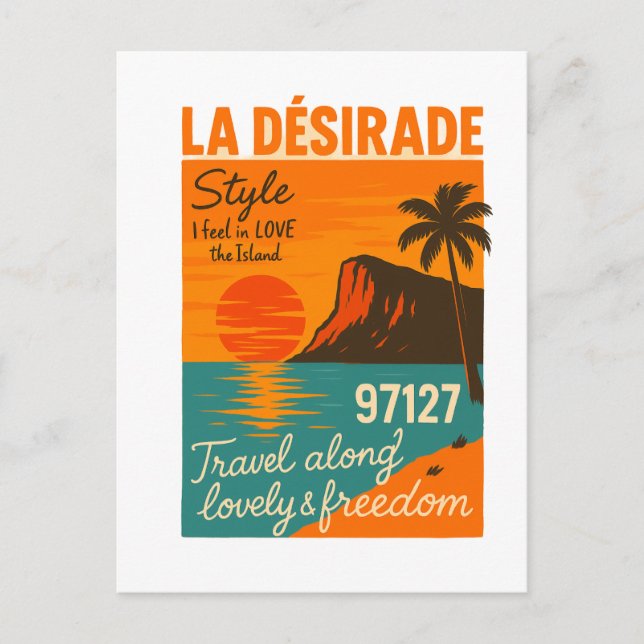 Carte postale rétro La Désirade 97127 Antilles (Devant)