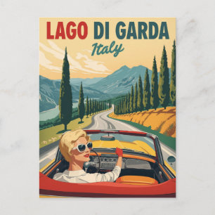 Carte Postale Retro Lago di Garda Italie Voyage