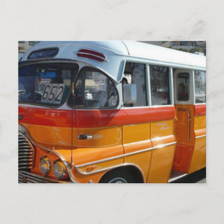Carte Postale Retro Malta bus