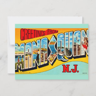 Carte Postale Rétro Manasquan NJ