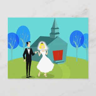 Carte postale Retro Mariage Couple