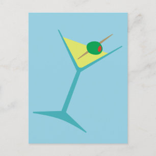 Carte Postale Retro Martini