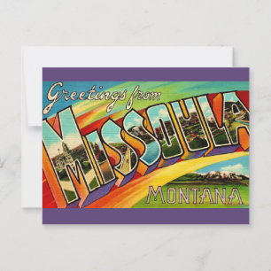 Carte Postale Rétro Missoula MT 