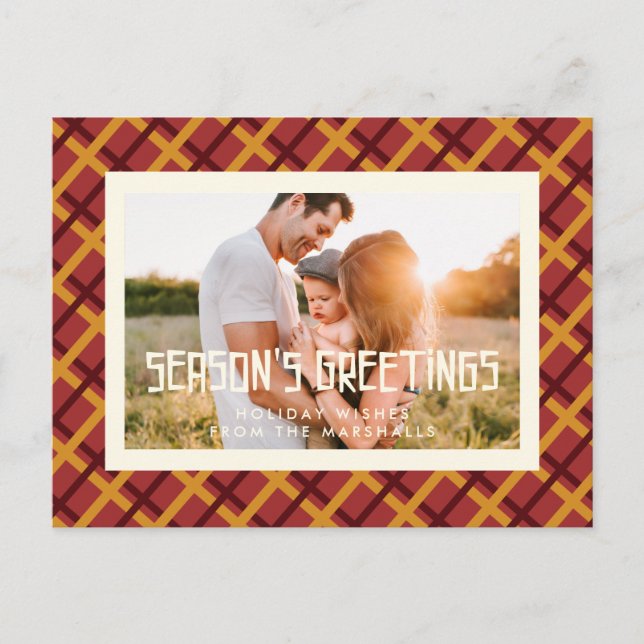 Carte Postale Retro motif du milieu du siècle Bonnes Fêtes photo (Devant)