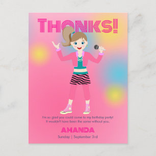 Carte Postale Retro music girls band Birthday Party