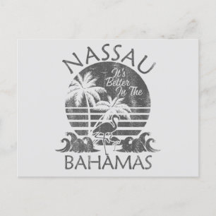 Carte postale Retro Nassau Bahamas