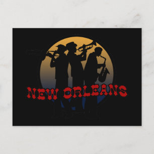Carte Postale Retro New Orleans Jazz