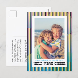 Carte postale Retro New Year Cheval Photo