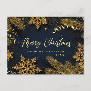 Carte Postale Rétro Noël Fête de Noël Accueil d'entreprise