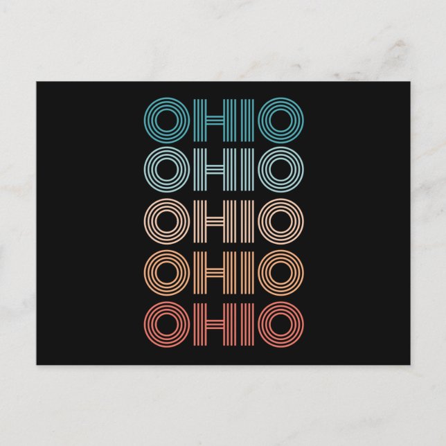 Carte Postale Retro Ohio États d'Amérique Vintage cadeaux (Devant)