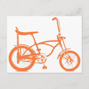 Carte Postale Rétro Orange Krate Banana Seat Bike