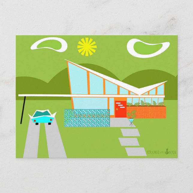 Carte postale Retro Palm Springs House (Devant)