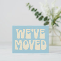 Retro Pastel Bleu Minimaliste Déplacé Nouvelle Adr