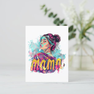 Carte postale Retro Personnalisée Mama Pop Art (13