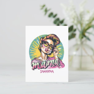 Carte postale Retro Personnalisée Mama Pop Art (16