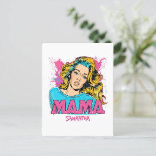 Carte postale Retro Personnalisée Mama Pop Art (20