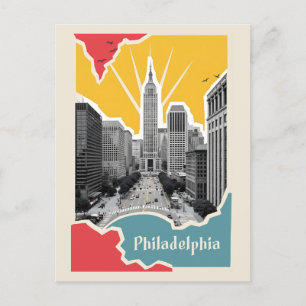 Carte Postale Retro Philadelphie