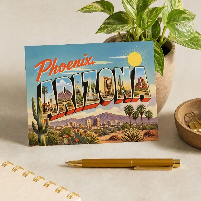 Carte Postale Rétro Phoenix Arizona  (Créateur téléchargé)