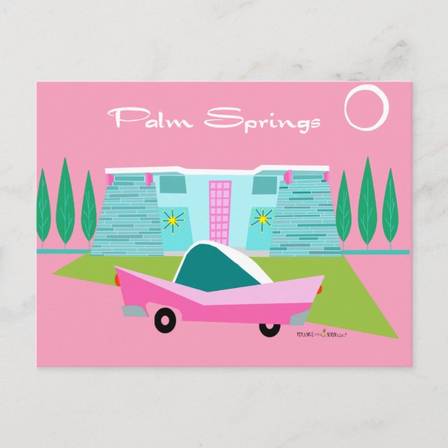 Carte postale Retro Pink Palm Springs (Devant)