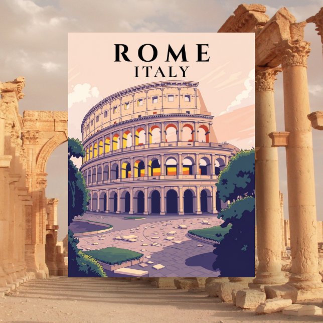 Carte Postale Retro Rome Colisée Italien Architecture Art (Retro Rome Colosseum Italian Architecture Art Postcard
)