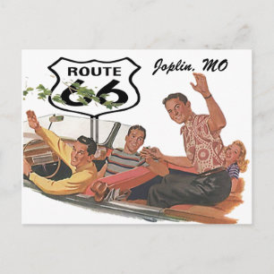 Carte Postale Retro Route 66 Arrêt Promo Road Trip