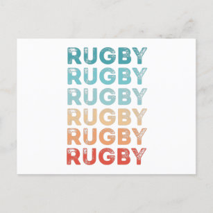 Carte Postale Retro Rugby cadeau Vintage