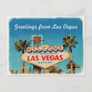 Carte Postale Rétro salutation vintage de Las Vegas fabuleux