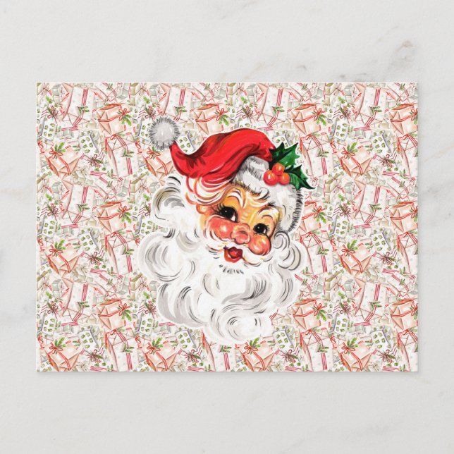 Carte Postale Retro Santa Holiday Postcard (Devant)