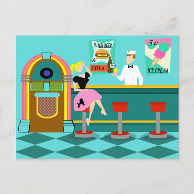 Carte postale Retro Soda Fountain (Devant)