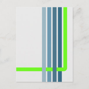 Carte Postale Retro Stripes Design abstrait
