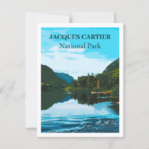 Carte Postale Retro Style de voyage Parc national Jacques Cartie