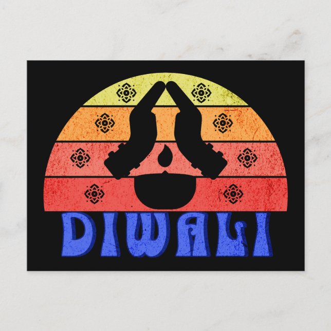 Carte Postale Retro Sunset Diwali (Devant)