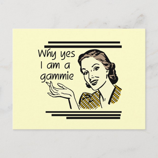 Carte Postale Rétro T-shirts et cadeaux de Gammie (Devant)