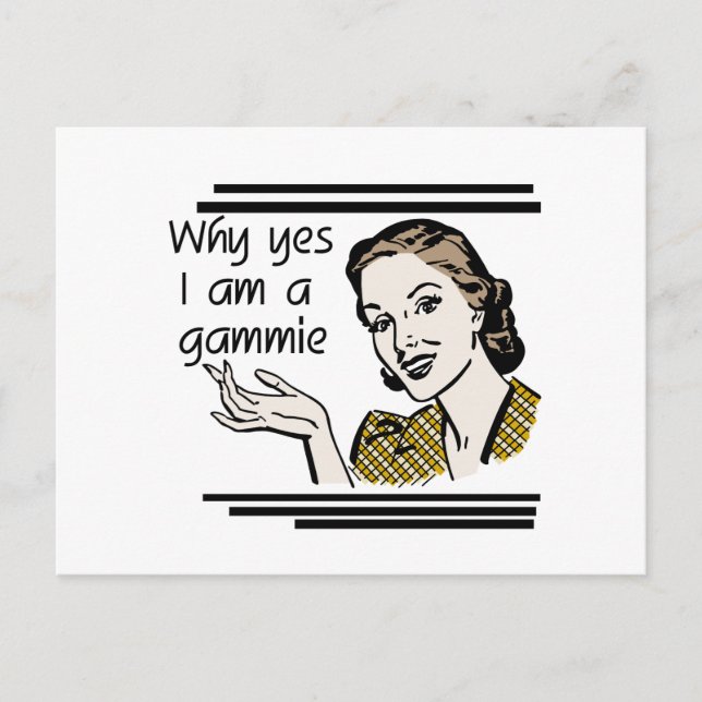 Carte Postale Rétro T-shirts et cadeaux de Gammie (Devant)