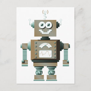 Carte Postale Retro Toy Robot (lt)