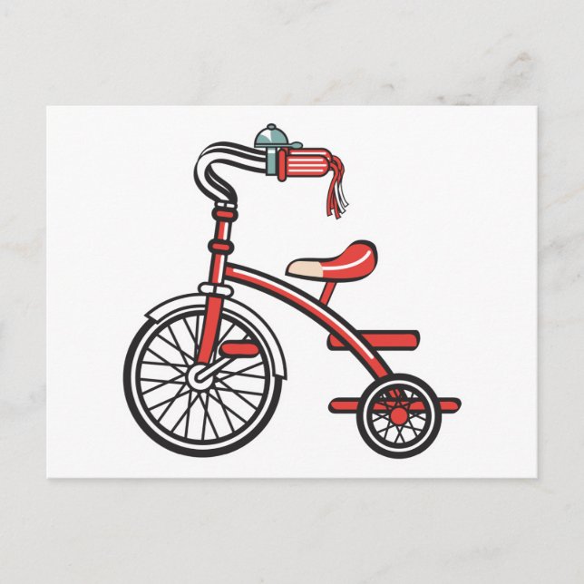 Carte Postale rétro tricycle (Devant)