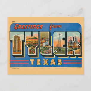 Carte postale rétro Tyler TX