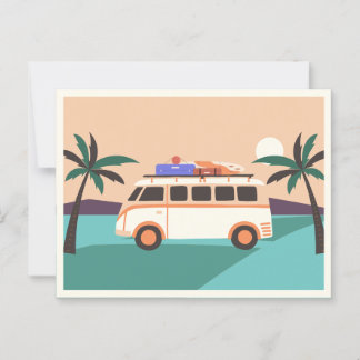 Carte Postale Retro van