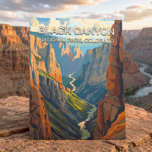 Carte Postale Rétro Vintage Black Canyon Parc national du Colora